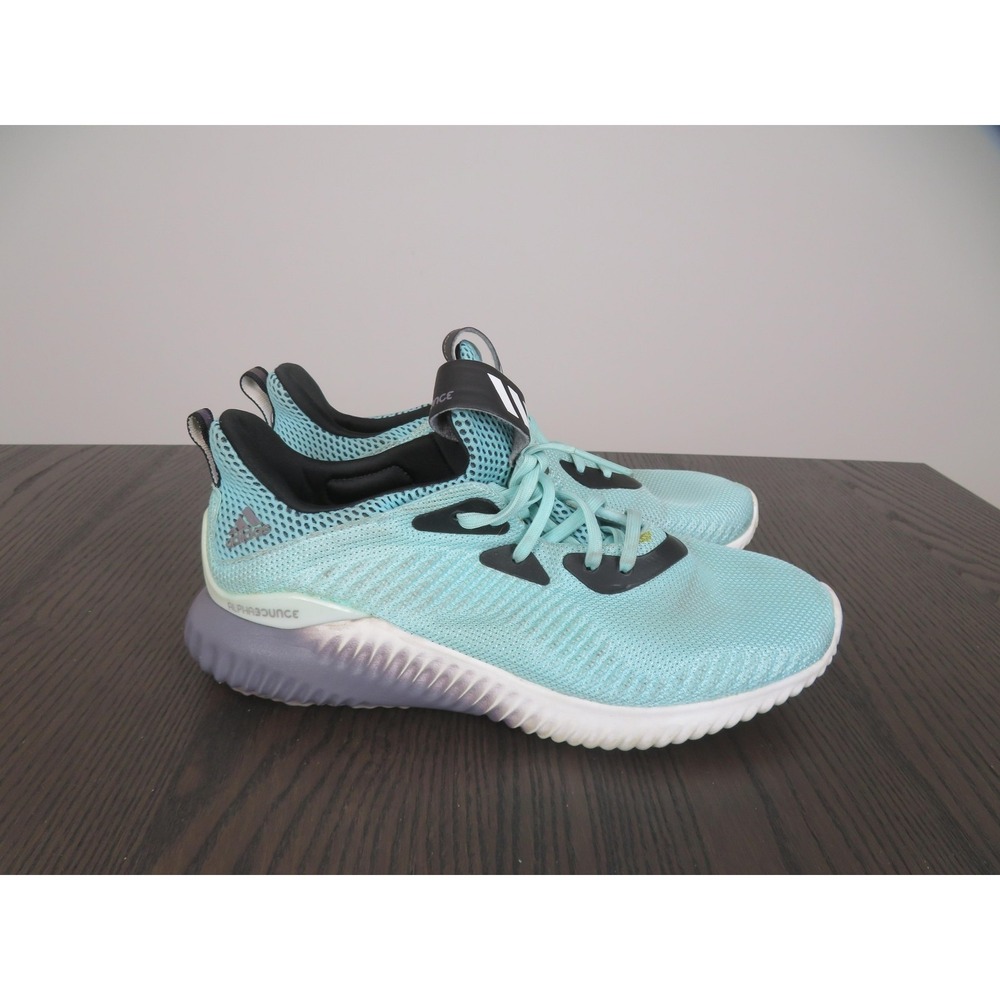 Adidas Alphabounce Shoes Womens 8.5 Blue Running Sneakers Road Gym B39429